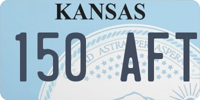 KS license plate 150AFT