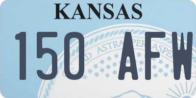 KS license plate 150AFW
