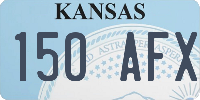 KS license plate 150AFX