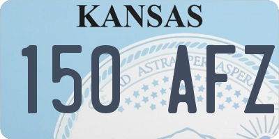 KS license plate 150AFZ