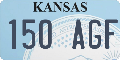 KS license plate 150AGF
