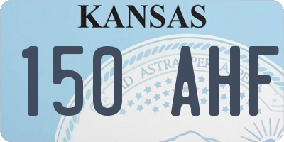 KS license plate 150AHF