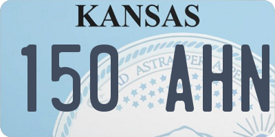 KS license plate 150AHN