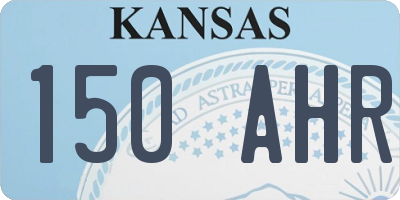 KS license plate 150AHR