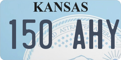 KS license plate 150AHY