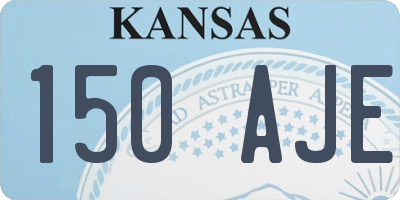 KS license plate 150AJE