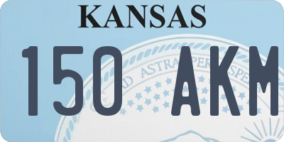 KS license plate 150AKM