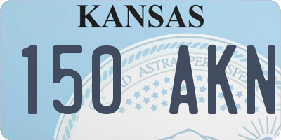 KS license plate 150AKN