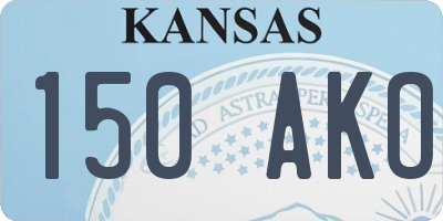 KS license plate 150AKO