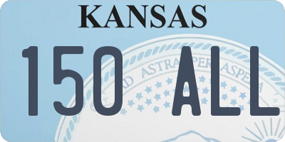 KS license plate 150ALL