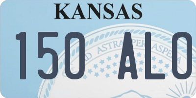 KS license plate 150ALO
