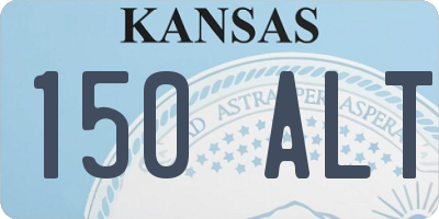 KS license plate 150ALT