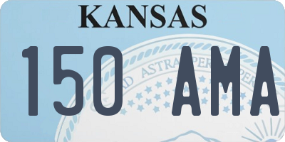 KS license plate 150AMA
