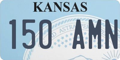 KS license plate 150AMN