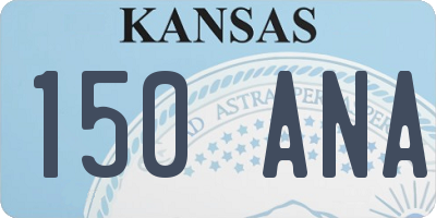 KS license plate 150ANA