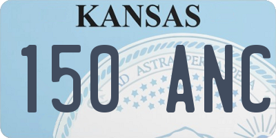 KS license plate 150ANC