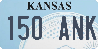 KS license plate 150ANK