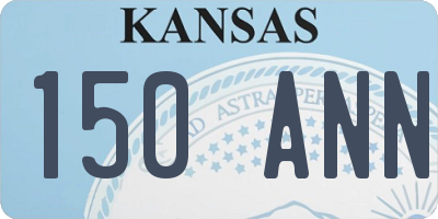 KS license plate 150ANN