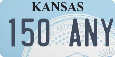 KS license plate 150ANY