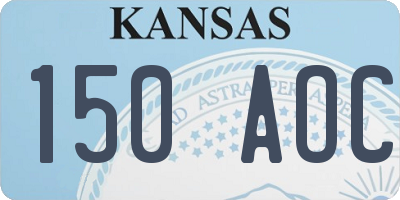 KS license plate 150AOC