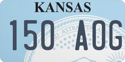 KS license plate 150AOG