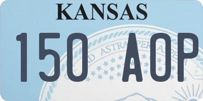 KS license plate 150AOP