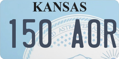 KS license plate 150AOR