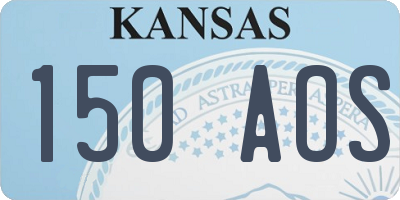 KS license plate 150AOS
