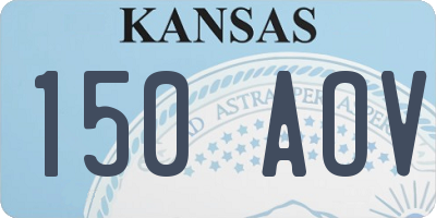 KS license plate 150AOV