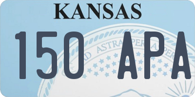 KS license plate 150APA
