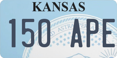 KS license plate 150APE