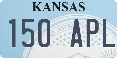 KS license plate 150APL