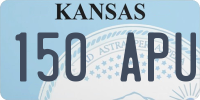KS license plate 150APU