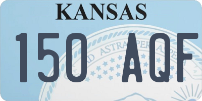 KS license plate 150AQF