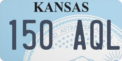 KS license plate 150AQL