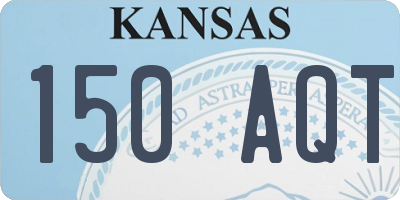 KS license plate 150AQT