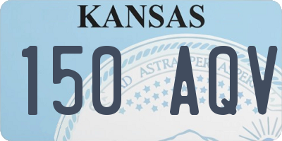 KS license plate 150AQV