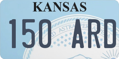 KS license plate 150ARD