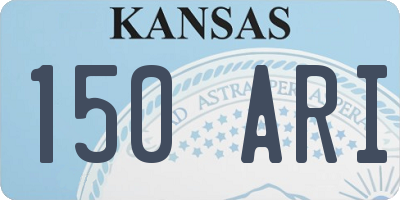 KS license plate 150ARI