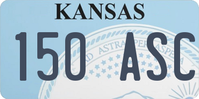 KS license plate 150ASC