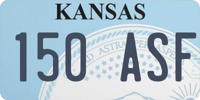 KS license plate 150ASF