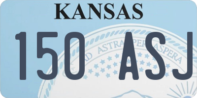 KS license plate 150ASJ