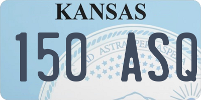 KS license plate 150ASQ