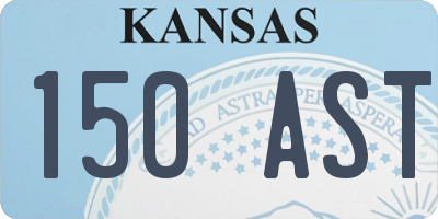 KS license plate 150AST