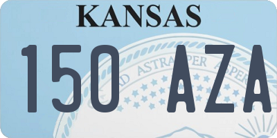 KS license plate 150AZA
