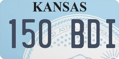 KS license plate 150BDI