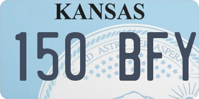 KS license plate 150BFY