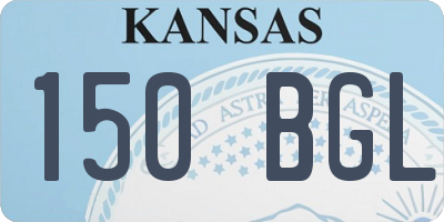 KS license plate 150BGL