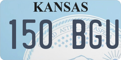 KS license plate 150BGU