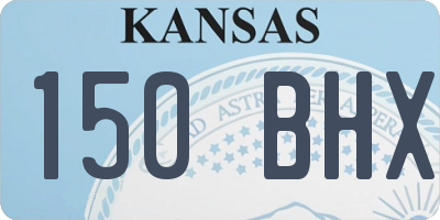 KS license plate 150BHX